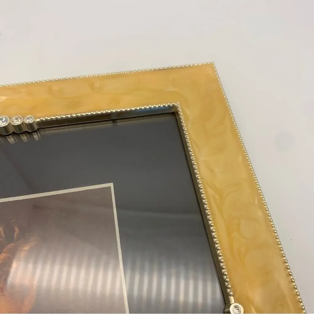Gold Enamel Rhinestone Picture Frame - Picture 5 of 10